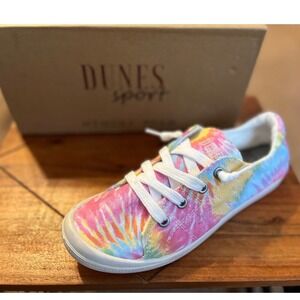 Dunes Sport Reesa WW Tie Dye Memory Foam Sneakers Women's Size 7W NWB